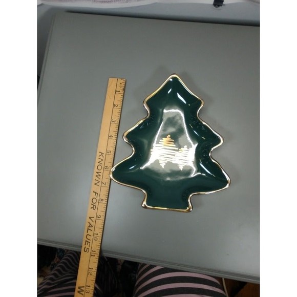 VINTAGE 1994 May Department Stores Company Tree Decal Candy Dish w/ Gold Accents - Picture 4 of 6